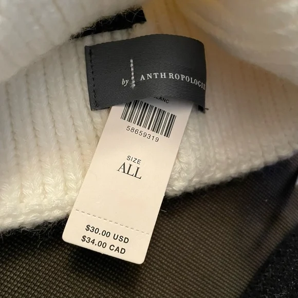 SOLD NWT Anthropologie Winter Hat Base INCLUDES 2 Interchangeable Poms - Picture 10 of 10